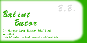 balint butor business card